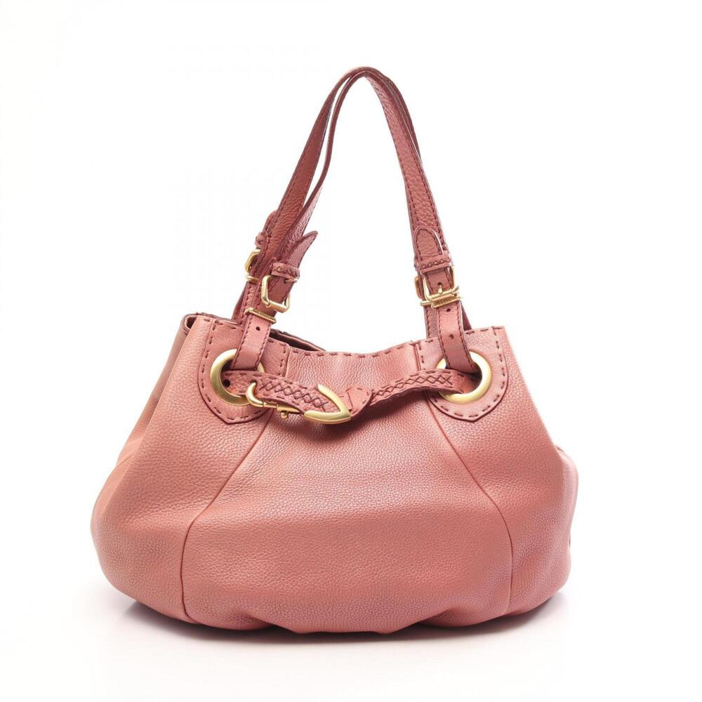 Fendi Selleria Tote Bag, Leather Handbag, Women's, Pink